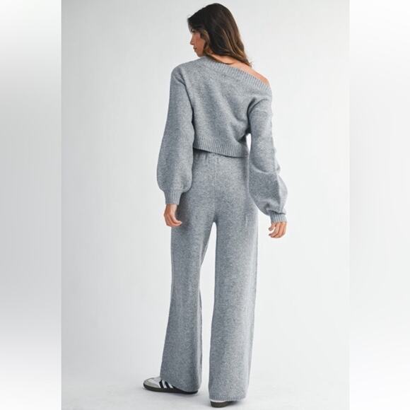 Mable Molly cozy sweater lounge set grey large NEW - Picture 3 of 15